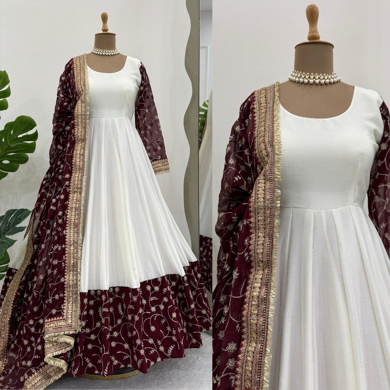 Anarkali Full Flair Ready To Wear gown Indian dress Festival wedding partywear
