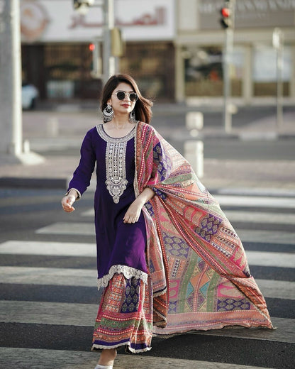 Premium Sharara suit set Readymade Indian wedding Festival Salwar kameez dress