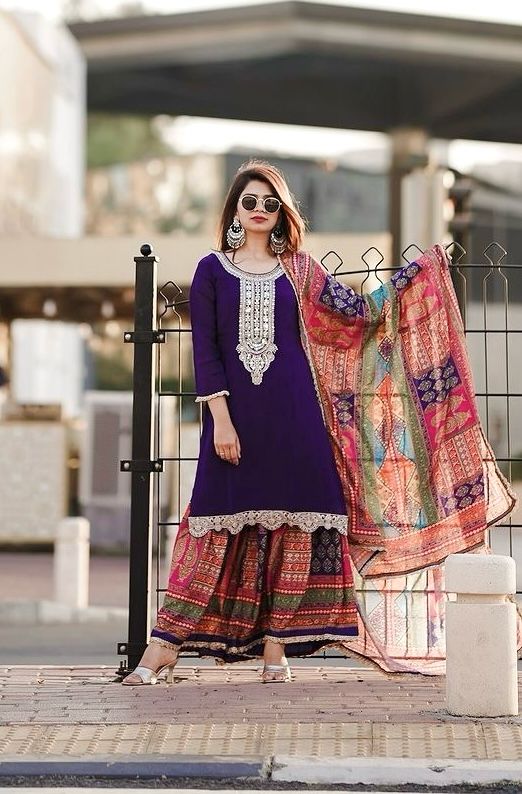 Premium Sharara suit set Readymade Indian wedding Festival Salwar kameez dress