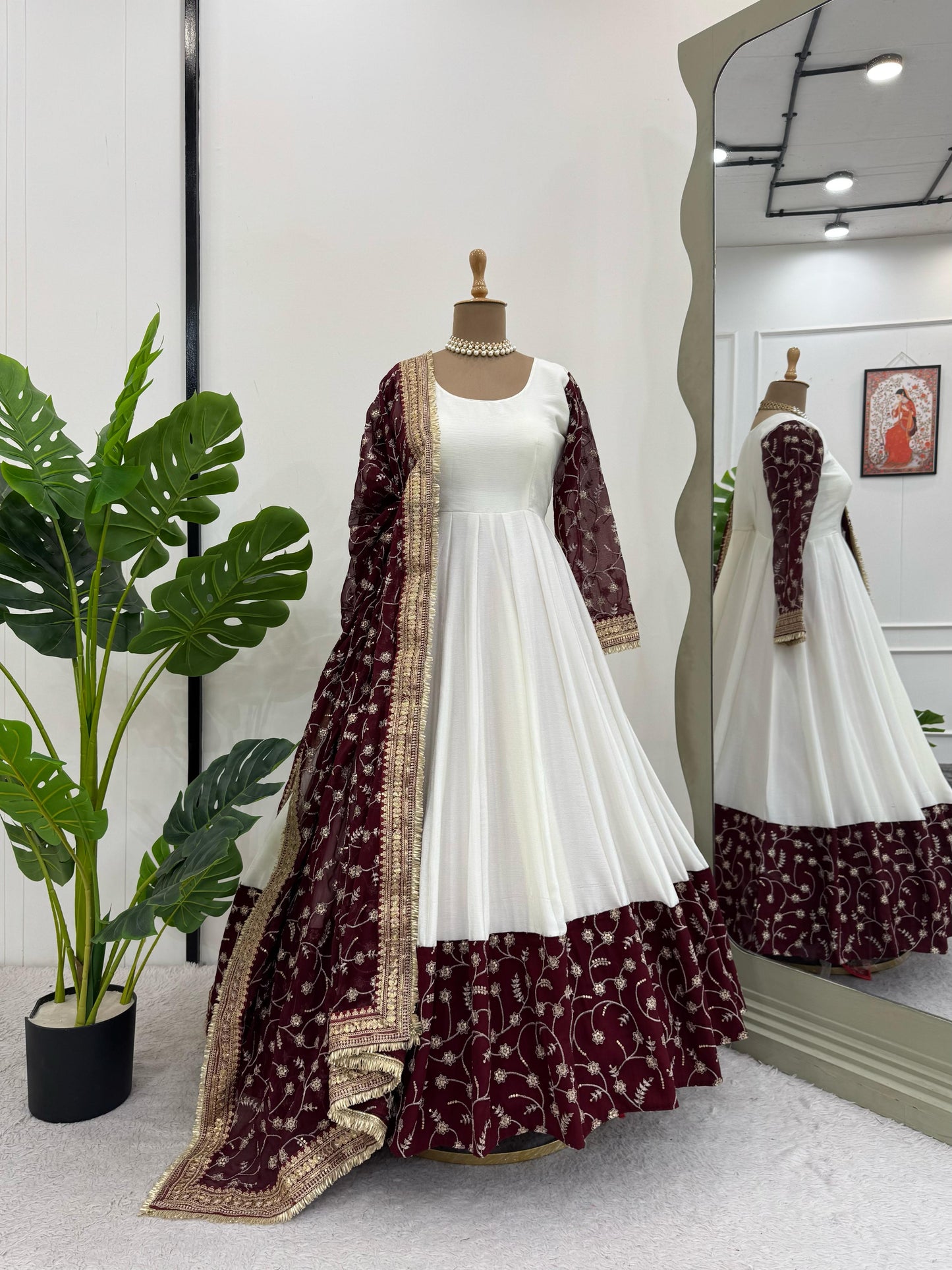 Anarkali Full Flair Ready To Wear gown Indian dress Festival wedding partywear