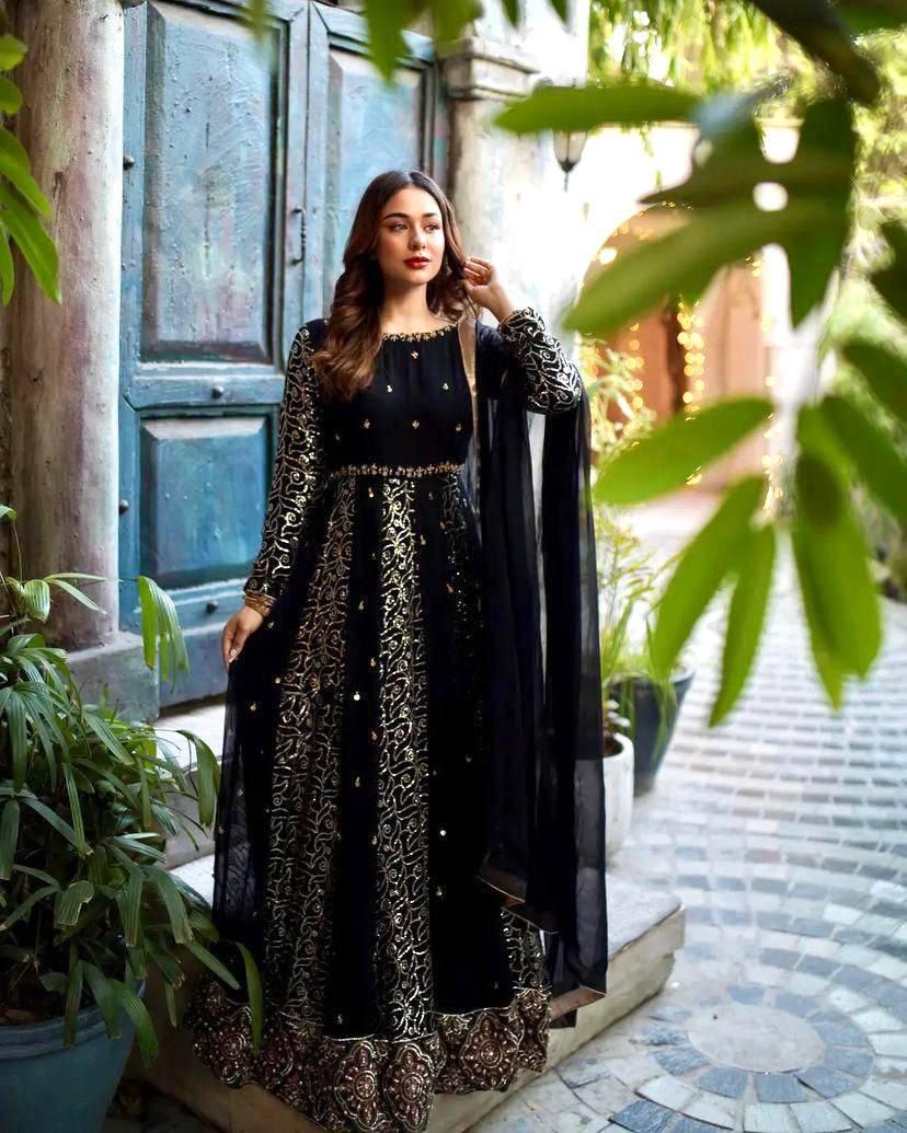 Premium Pakistani Eid gown anarkali Full Flair Readymade Indian gown