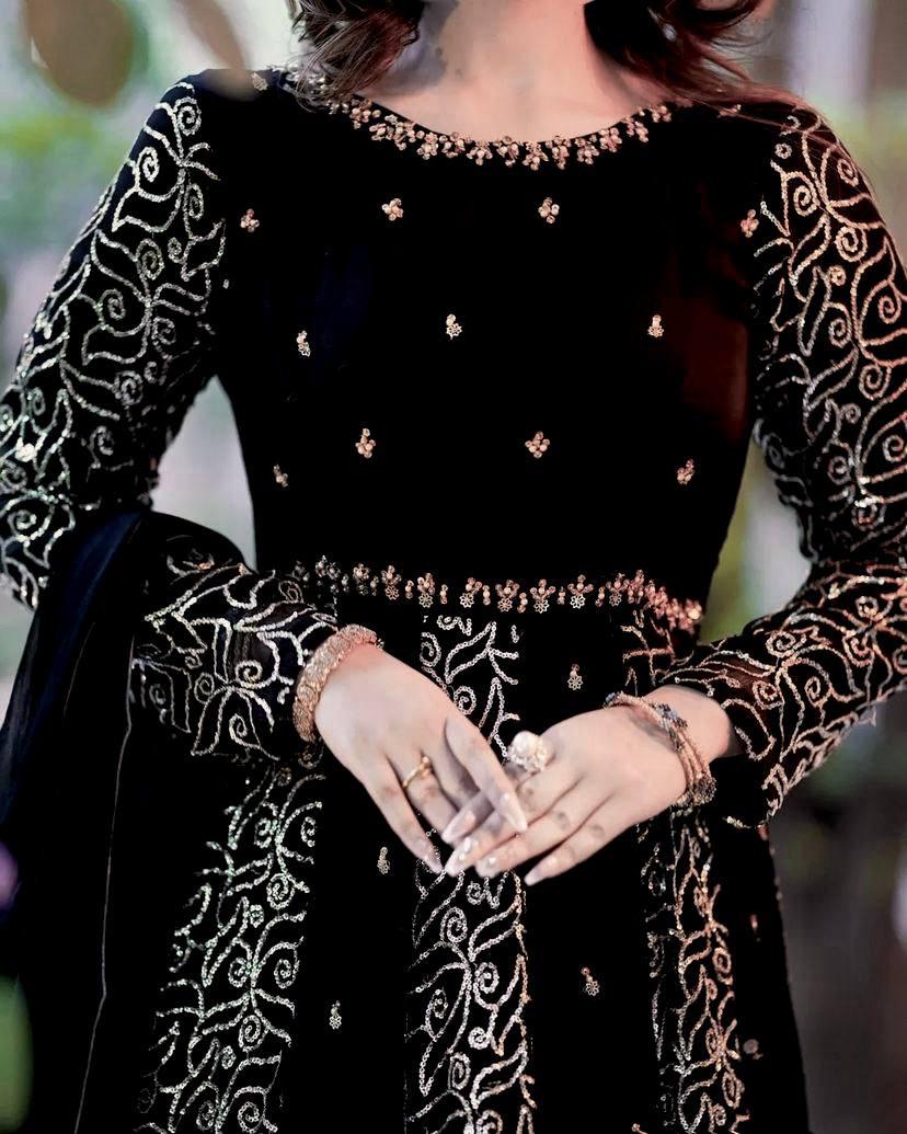 Premium Pakistani Eid gown anarkali Full Flair Readymade Indian gown
