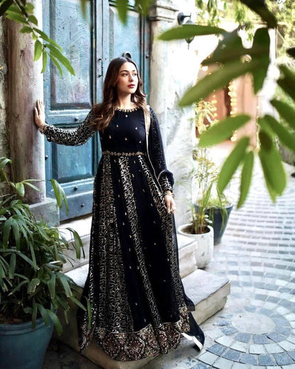 Premium Pakistani Eid gown anarkali Full Flair Readymade Indian gown
