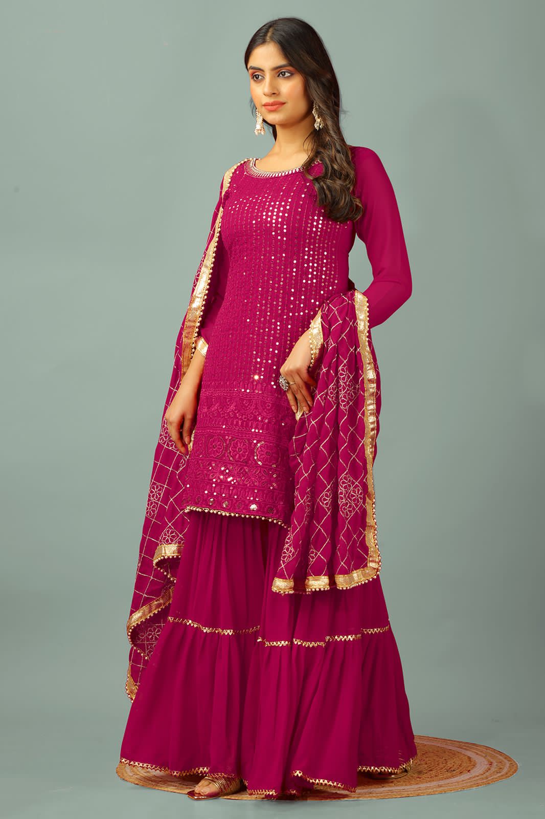 Indian Wedding Festival partywear Readymade salwar kameez Sharara Suit