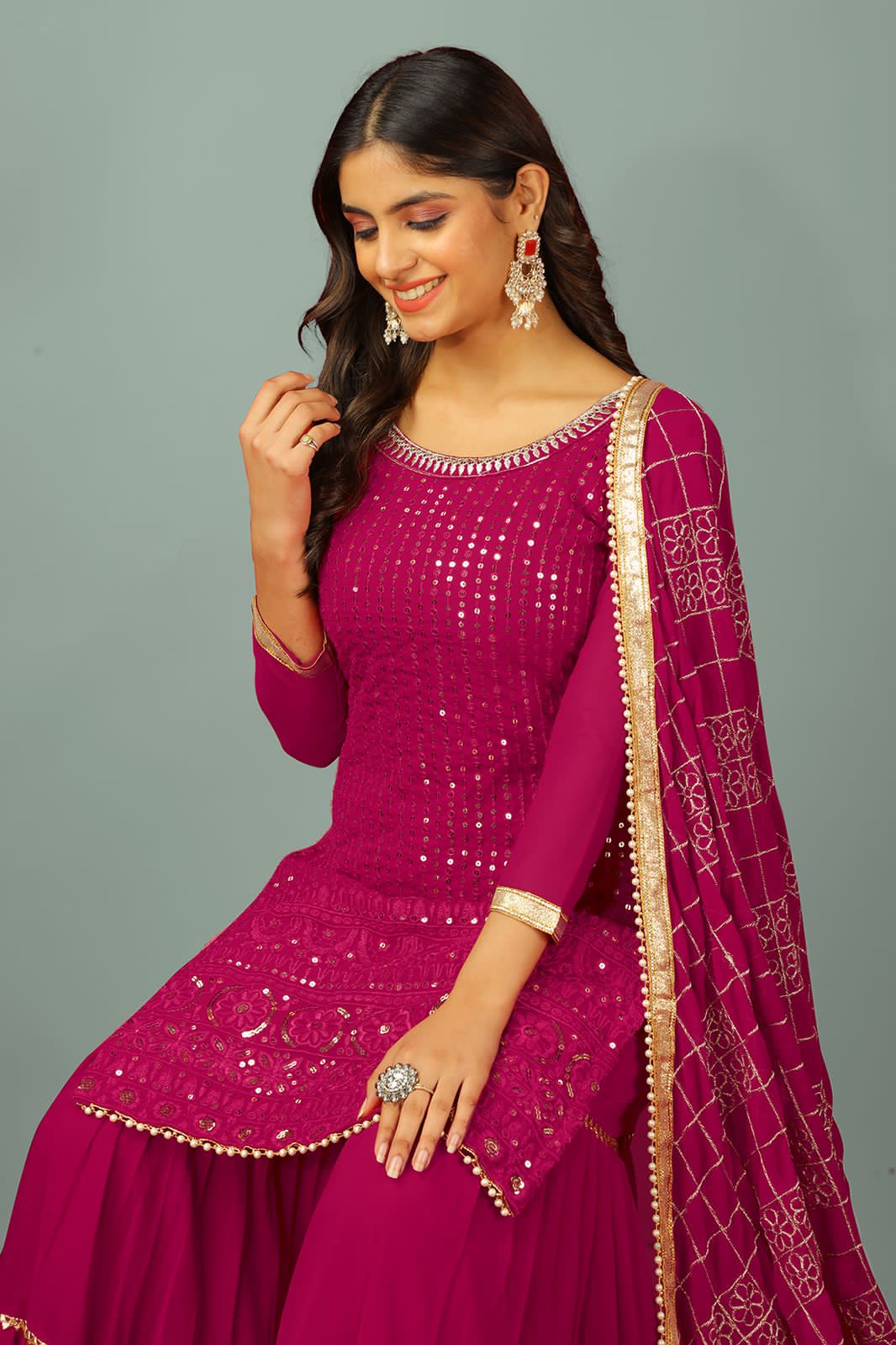 Indian Wedding Festival partywear Readymade salwar kameez Sharara Suit