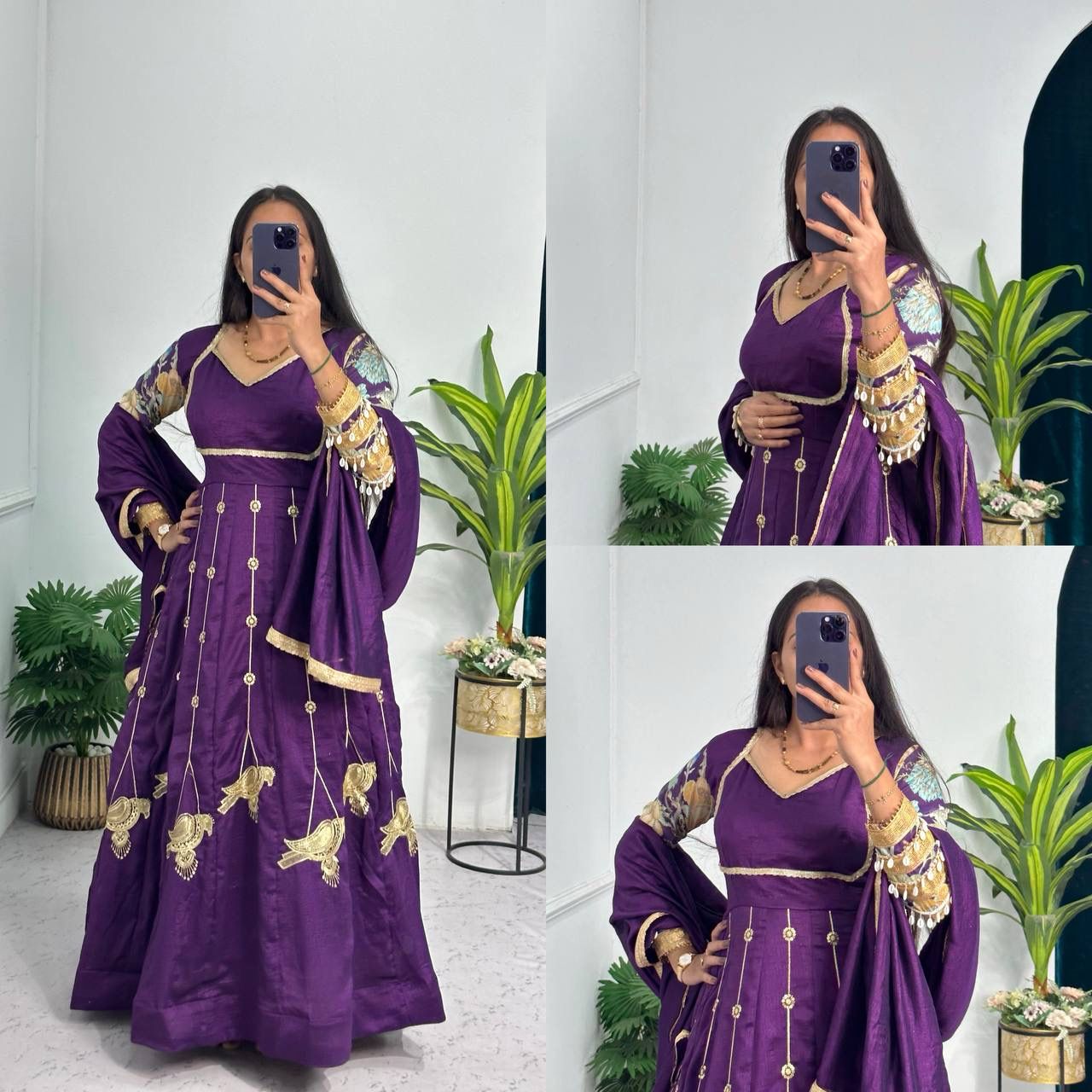 Anarkali Full Flair Readymade Indian Festival wedding gown dress