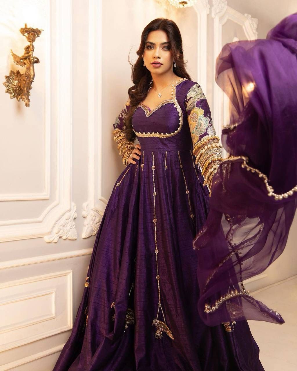 Anarkali Full Flair Readymade Indian Festival wedding gown dress