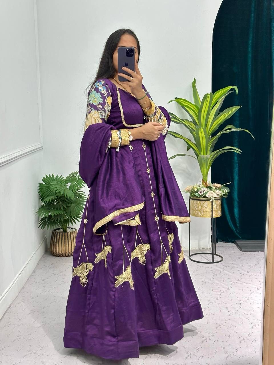 Anarkali Full Flair Readymade Indian Festival wedding gown dress