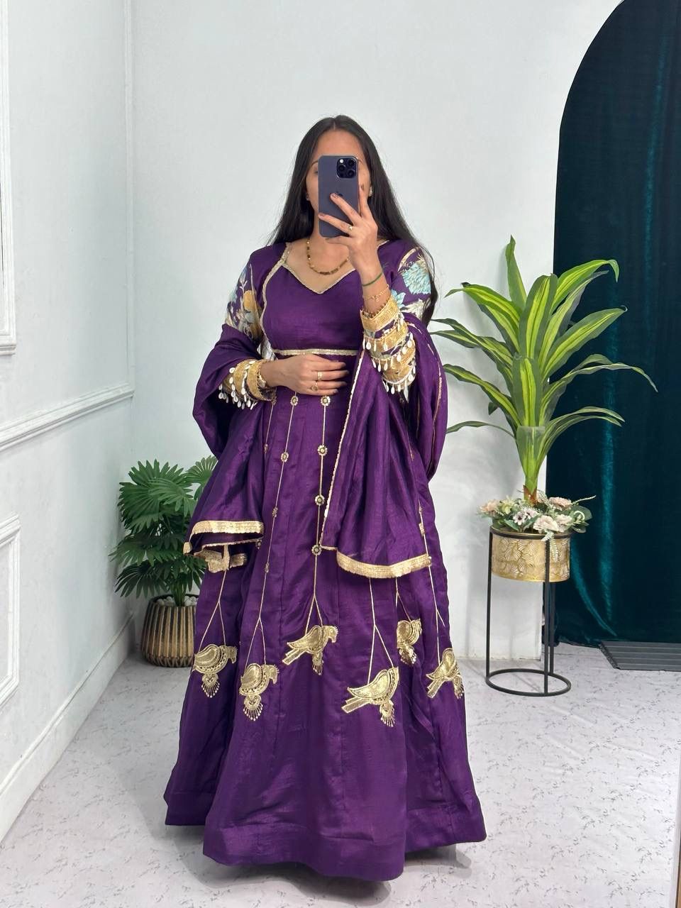 Anarkali Full Flair Readymade Indian Festival wedding gown dress