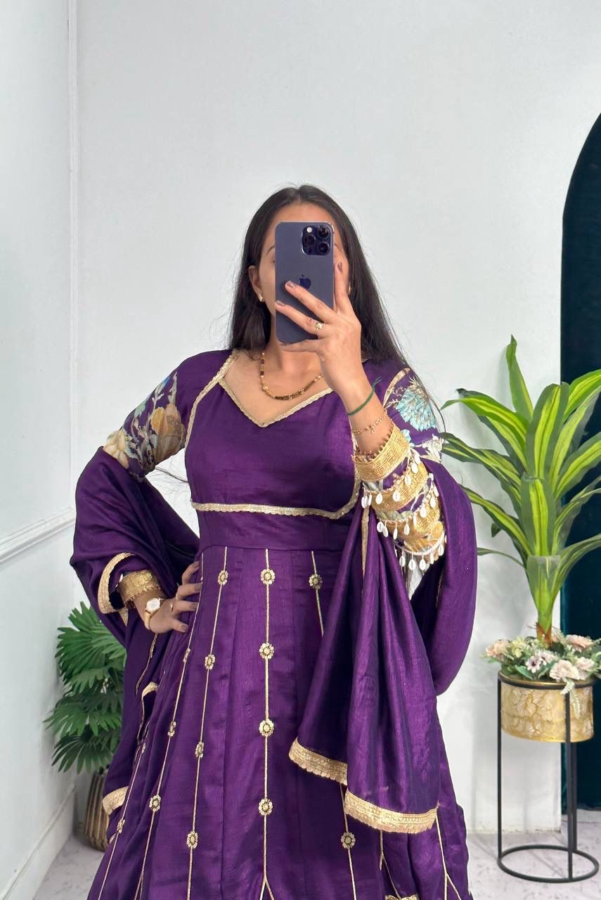 Anarkali Full Flair Readymade Indian Festival wedding gown dress