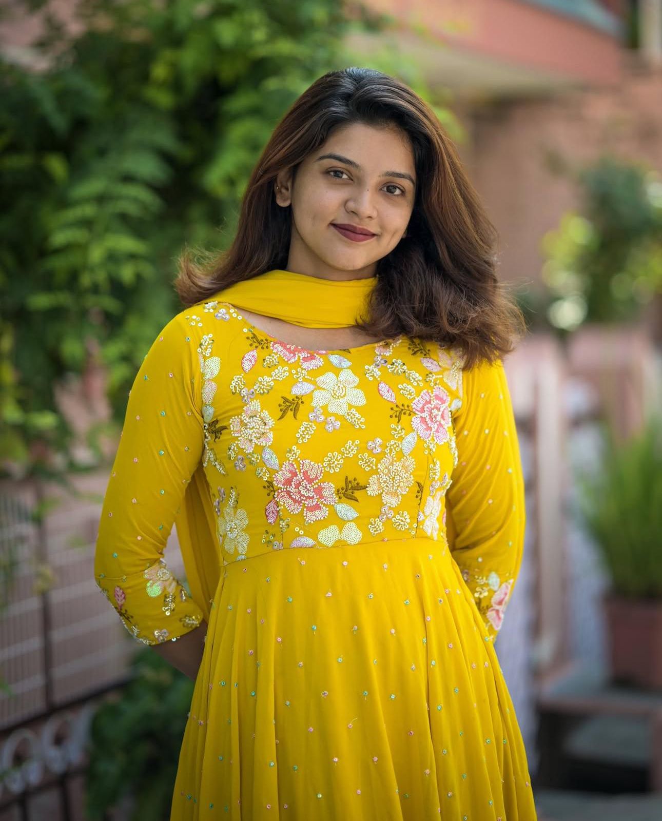 Haldi Wedding wear anarkali Full Flair gown Stitched partywear Festival Dress