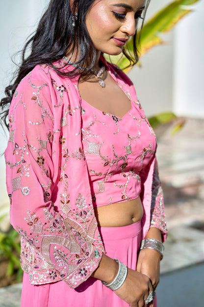 Indowestern top Palazzo with koti wedding Festival partywear dress