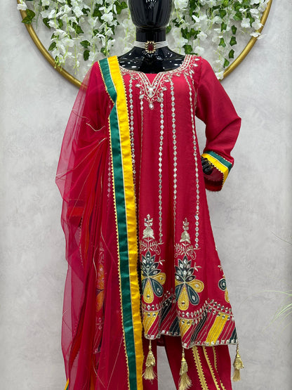 Punjabi Readymade premium Dhoti Salwar set Indian wedding Festival Salwar kameez dress