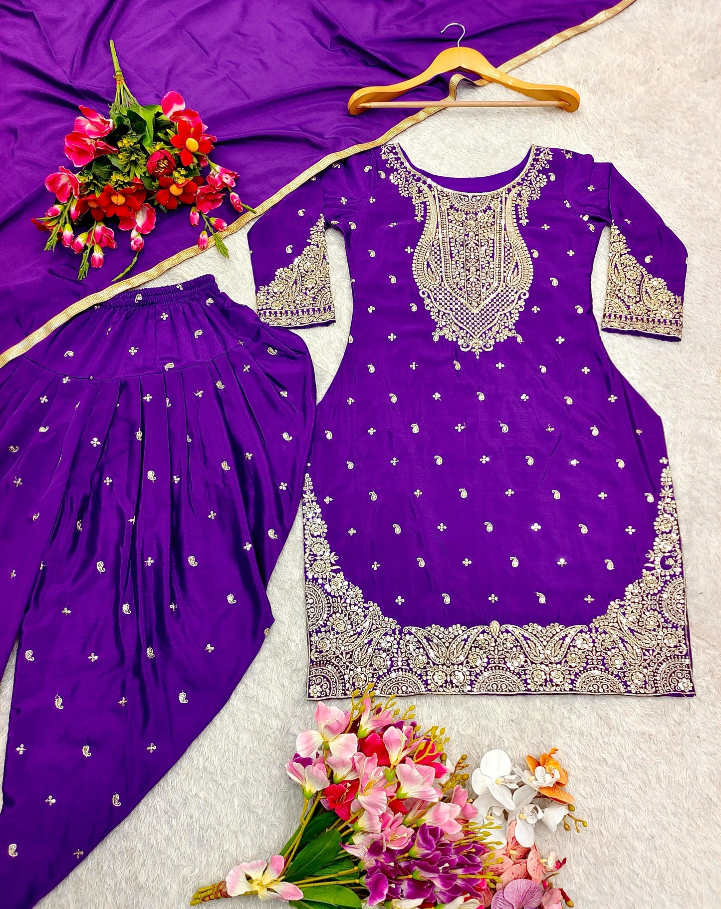 Punjabi Dhoti Salwar suit Readymade Indian wedding Festival partywear salwar kameez dress