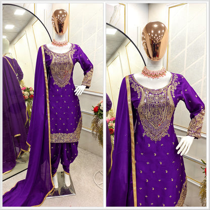 Punjabi Dhoti Salwar suit Readymade Indian wedding Festival partywear salwar kameez dress