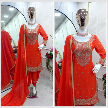 Punjabi Dhoti Salwar suit Readymade Indian wedding Festival partywear salwar kameez dress