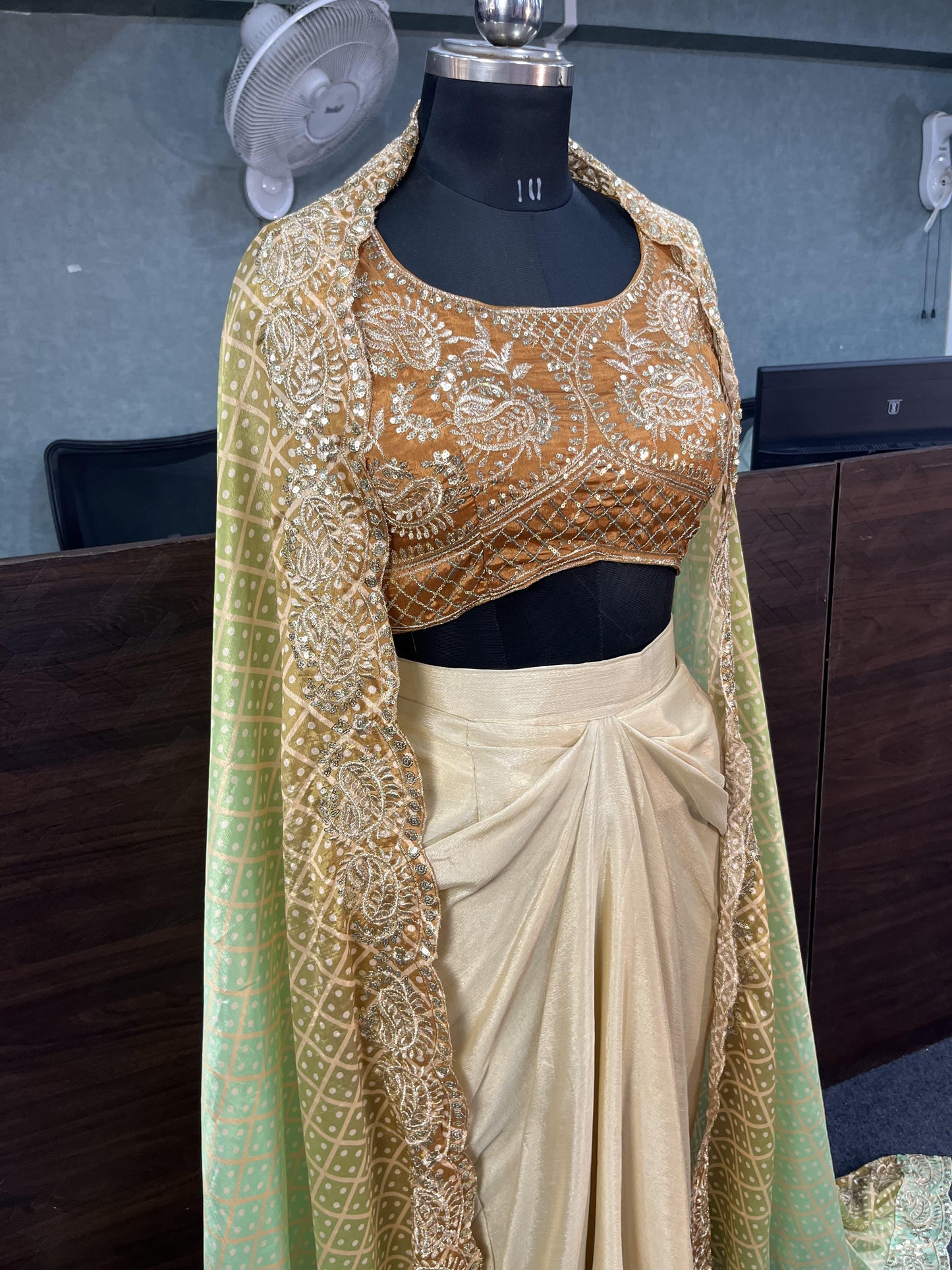 Indowestern shrug skirt and blouse for wedding Festival partywear Readymade dress