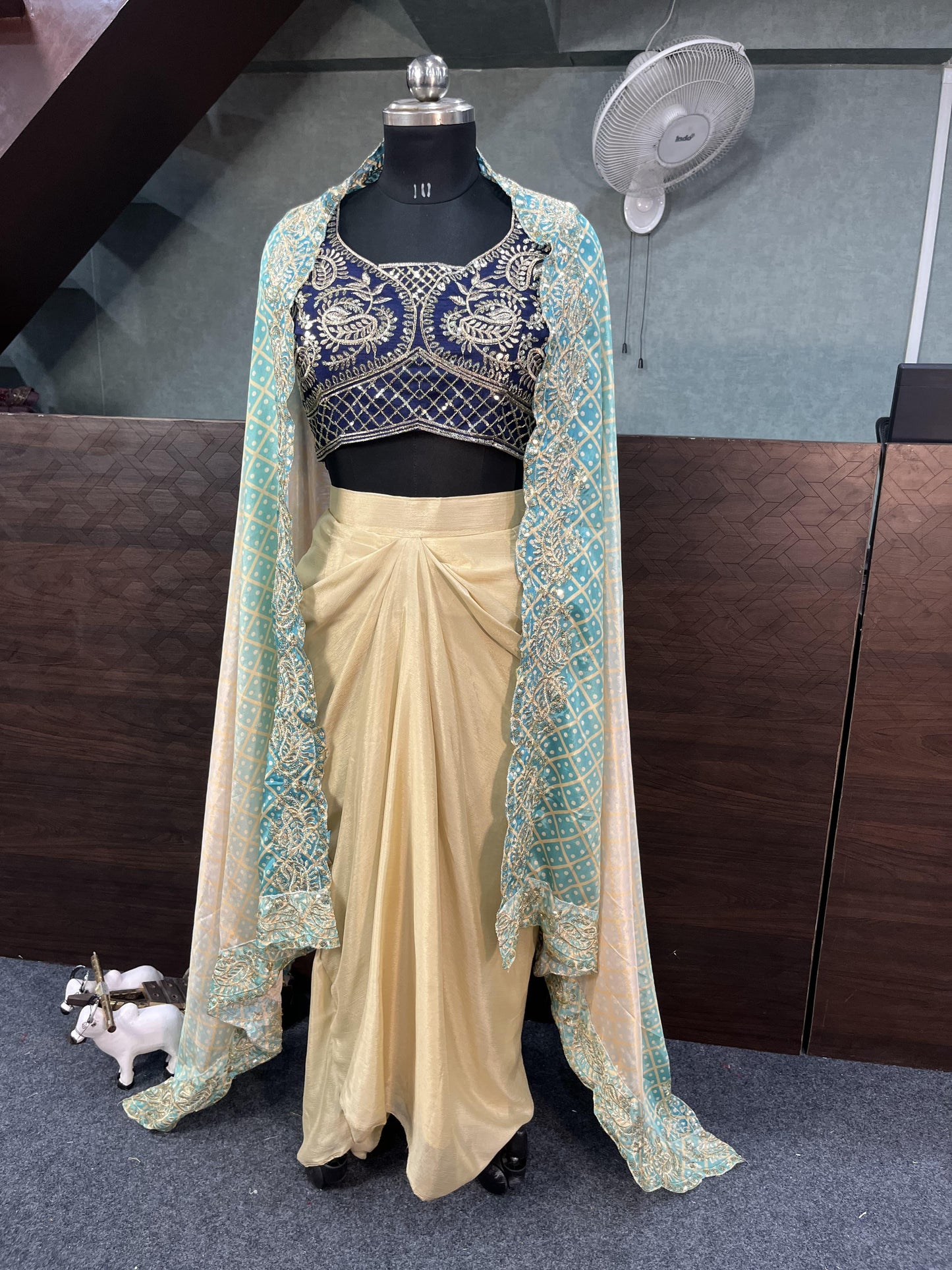 Indowestern shrug skirt and blouse for wedding Festival partywear Readymade dress