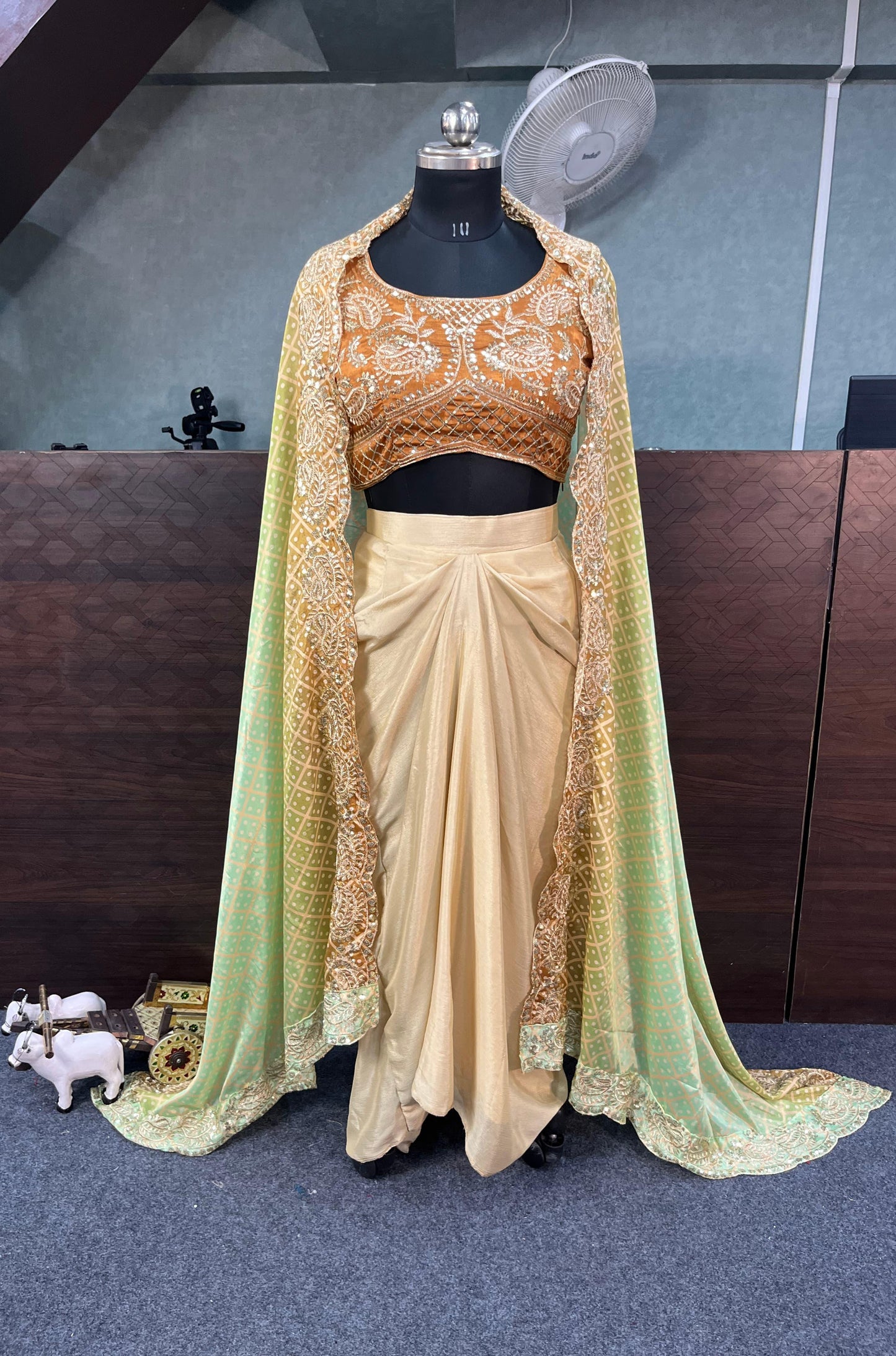 Indowestern shrug skirt and blouse for wedding Festival partywear Readymade dress
