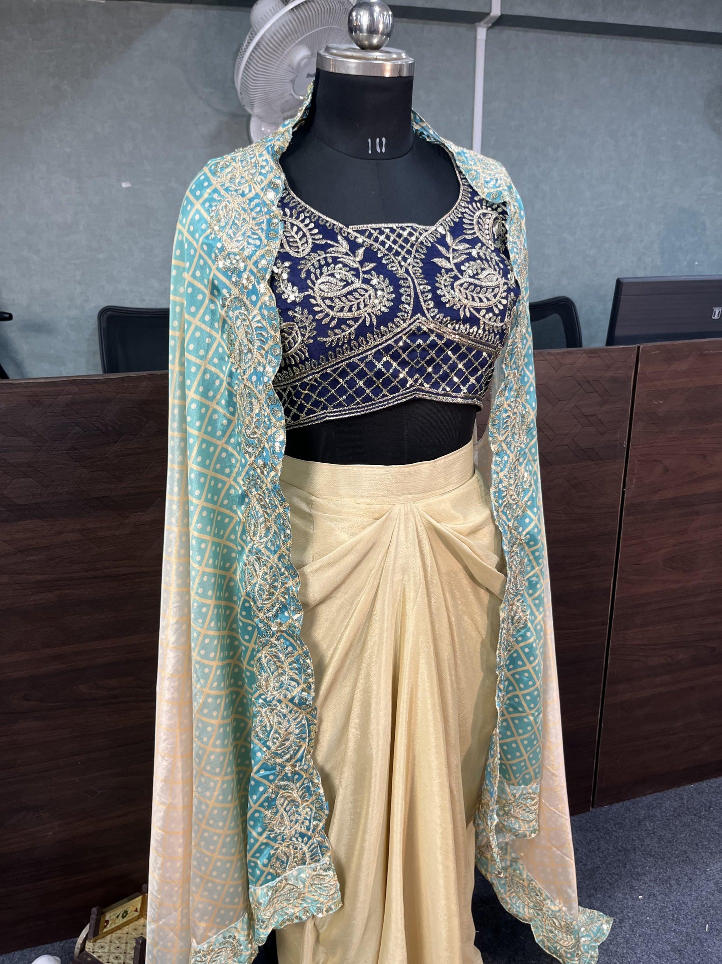 Indowestern shrug skirt and blouse for wedding Festival partywear Readymade dress