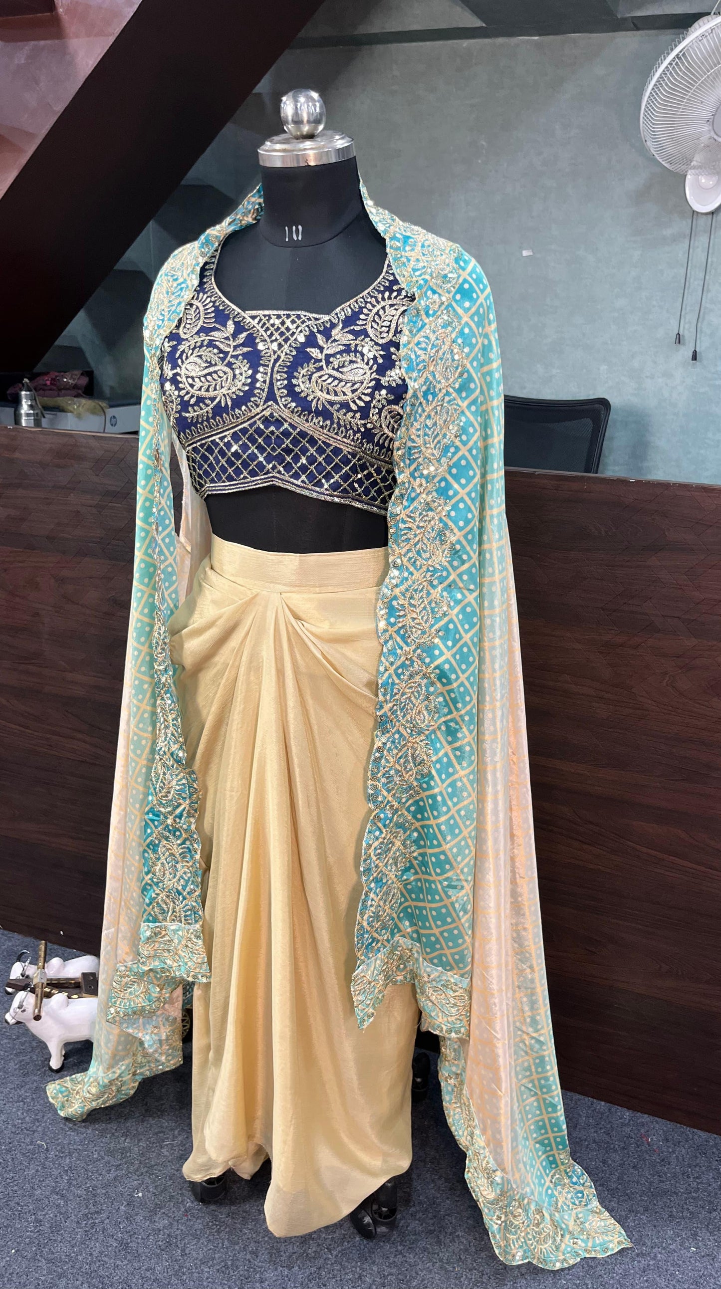 Indowestern shrug skirt and blouse for wedding Festival partywear Readymade dress