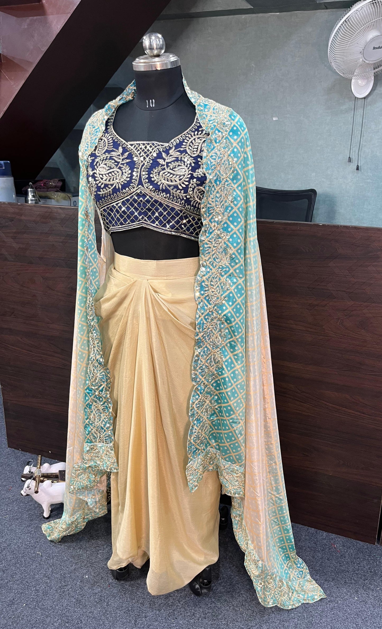 Indowestern shrug skirt and blouse for wedding Festival partywear Readymade dress