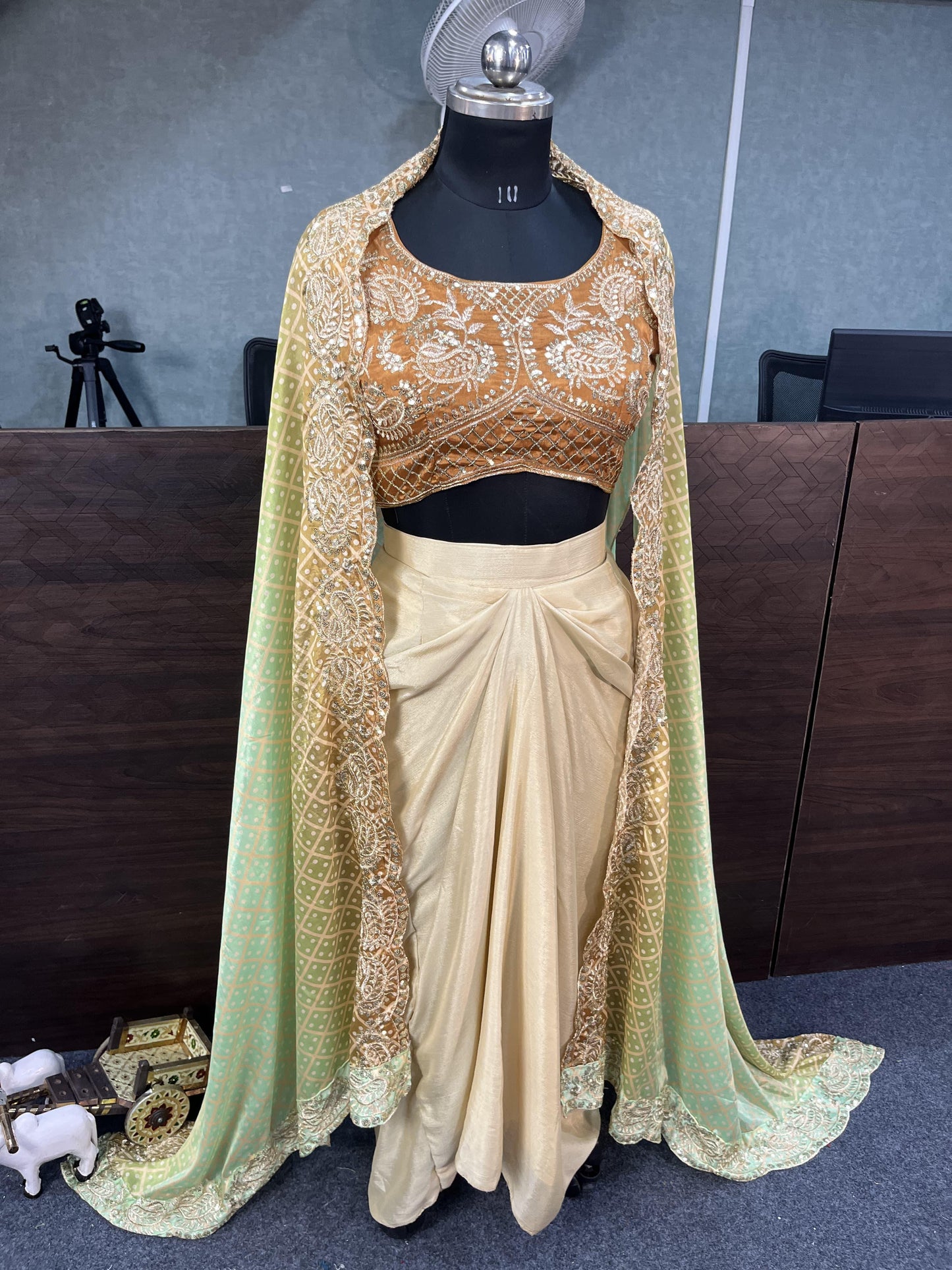 Indowestern shrug skirt and blouse for wedding Festival partywear Readymade dress