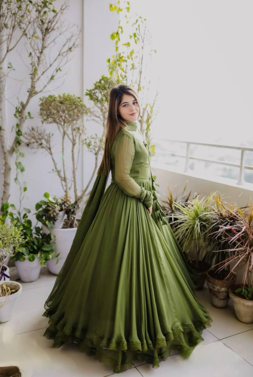 Ready To Wear anarkali Full Flair gown for wedding Festival partywear