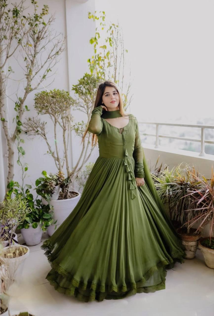 Ready To Wear anarkali Full Flair gown for wedding Festival partywear