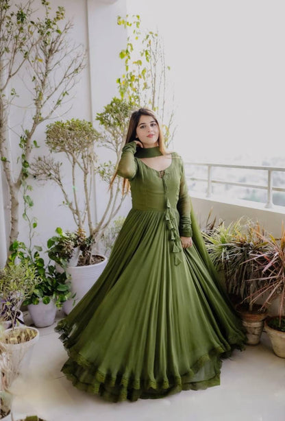 Ready To Wear anarkali Full Flair gown for wedding Festival partywear