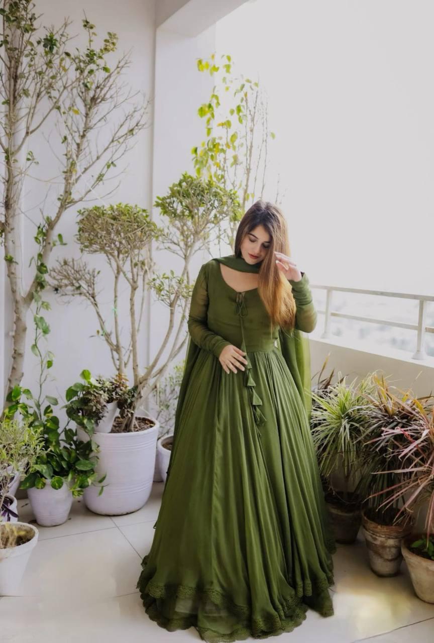 Ready To Wear anarkali Full Flair gown for wedding Festival partywear