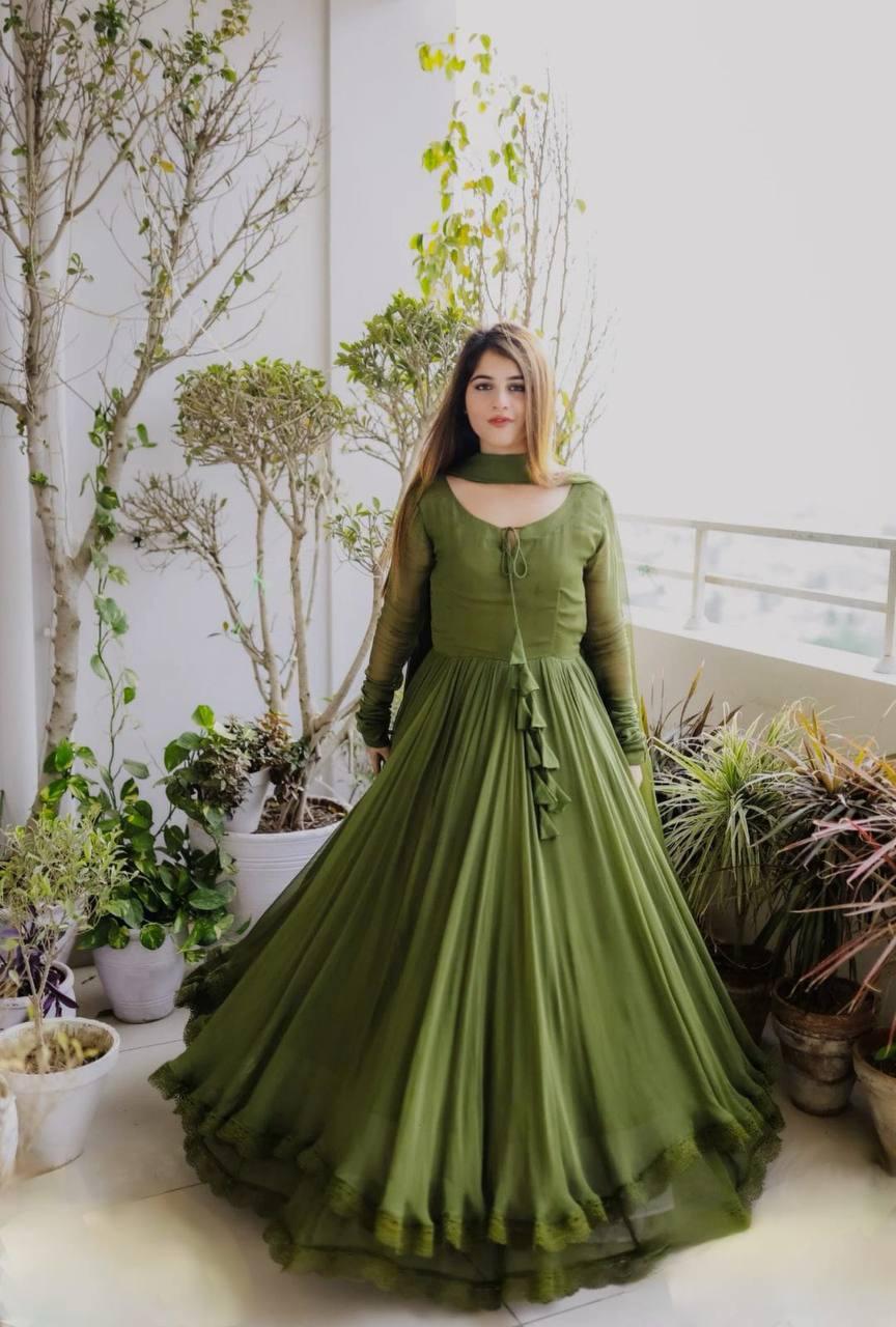 Ready To Wear anarkali Full Flair gown for wedding Festival partywear