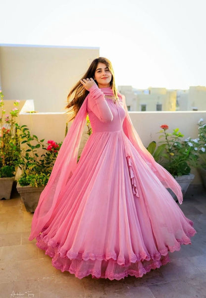 Ready To Wear anarkali Full Flair gown for wedding Festival partywear