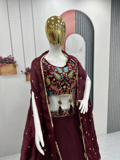 Premium Wedding Indian lehenga choli with Dupatta stitched Festival partywear dress