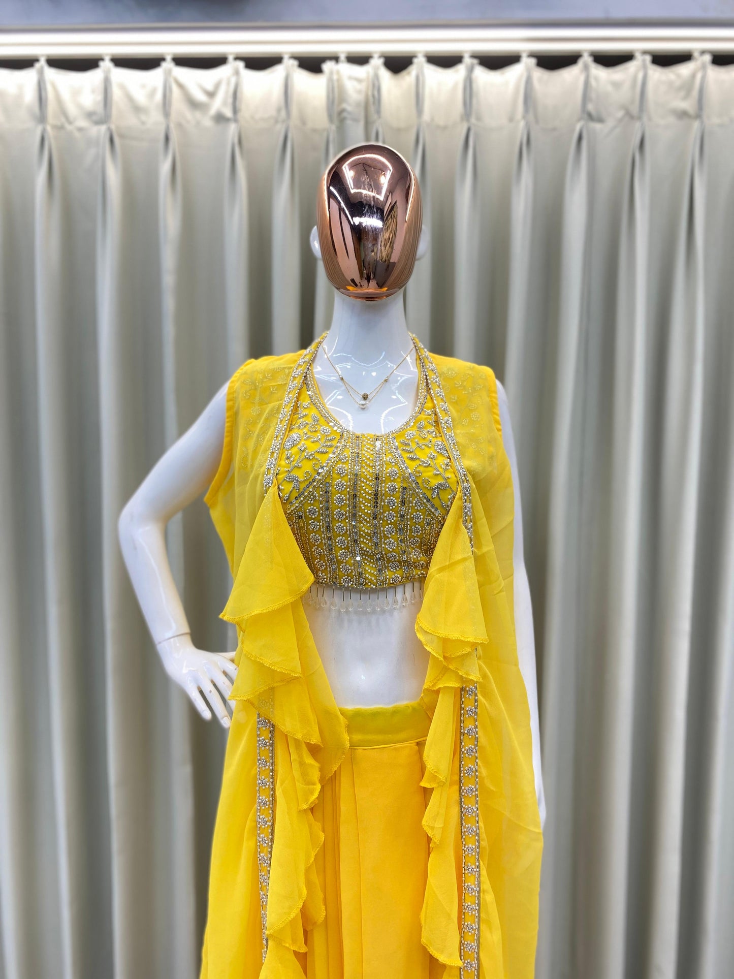 Indowestern Dhoti Blouse Koti for wedding Festival partywear dress