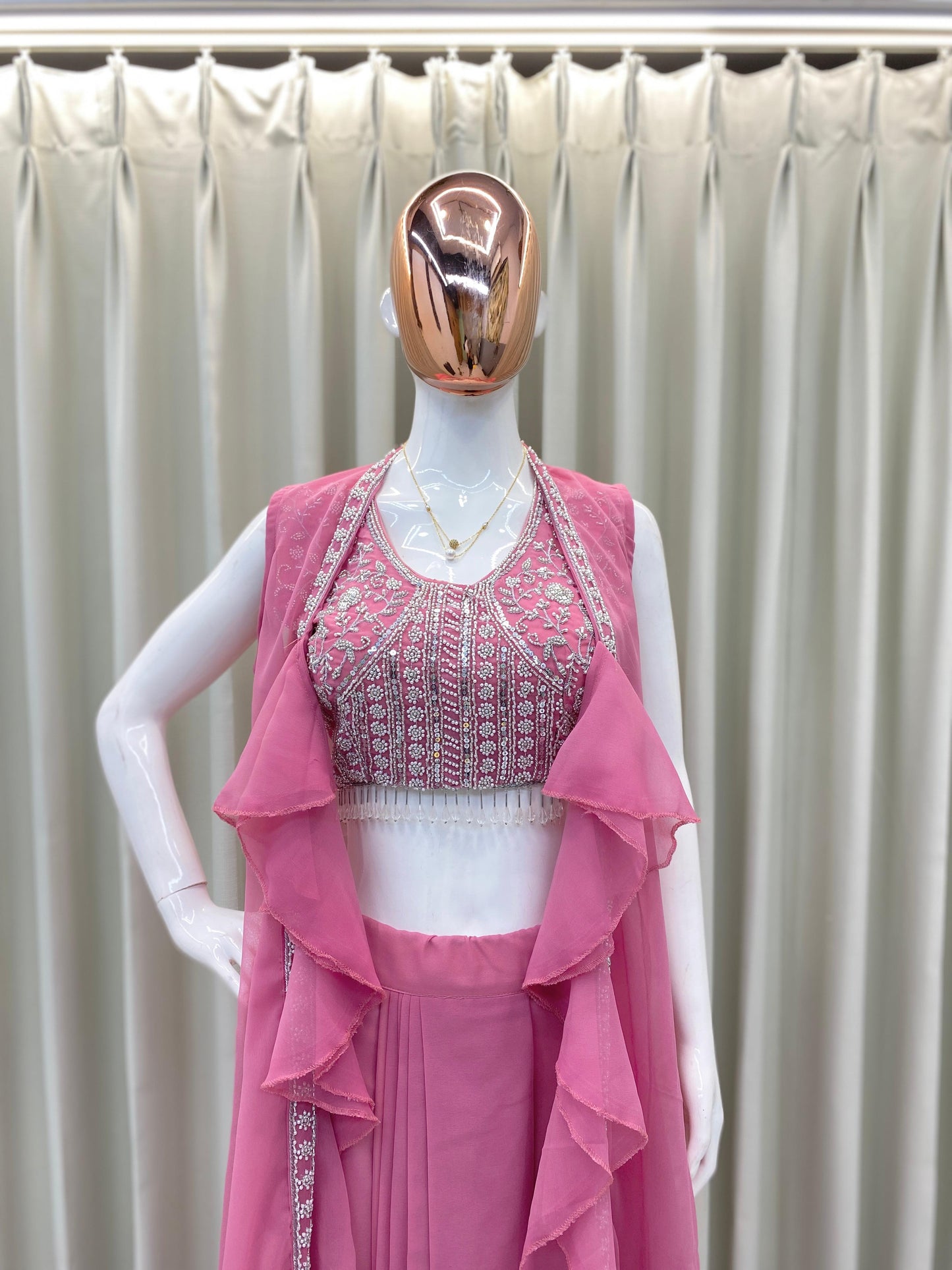 Indowestern Dhoti Blouse Koti for wedding Festival partywear dress