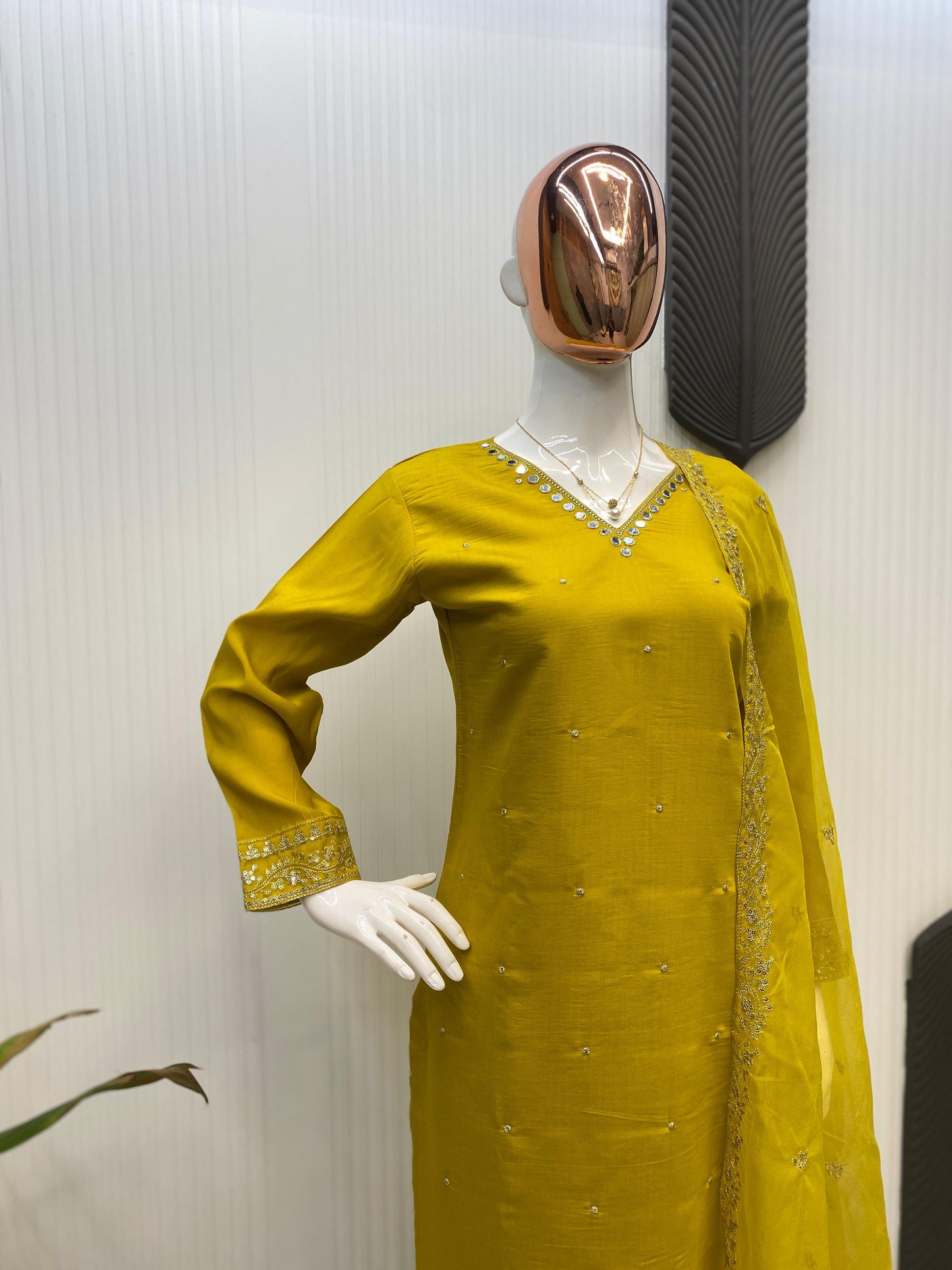 Haldi wear yellow Readymade Indian wedding Festival partywear salwar kameez dress