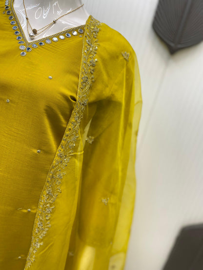 Haldi wear yellow Readymade Indian wedding Festival partywear salwar kameez dress