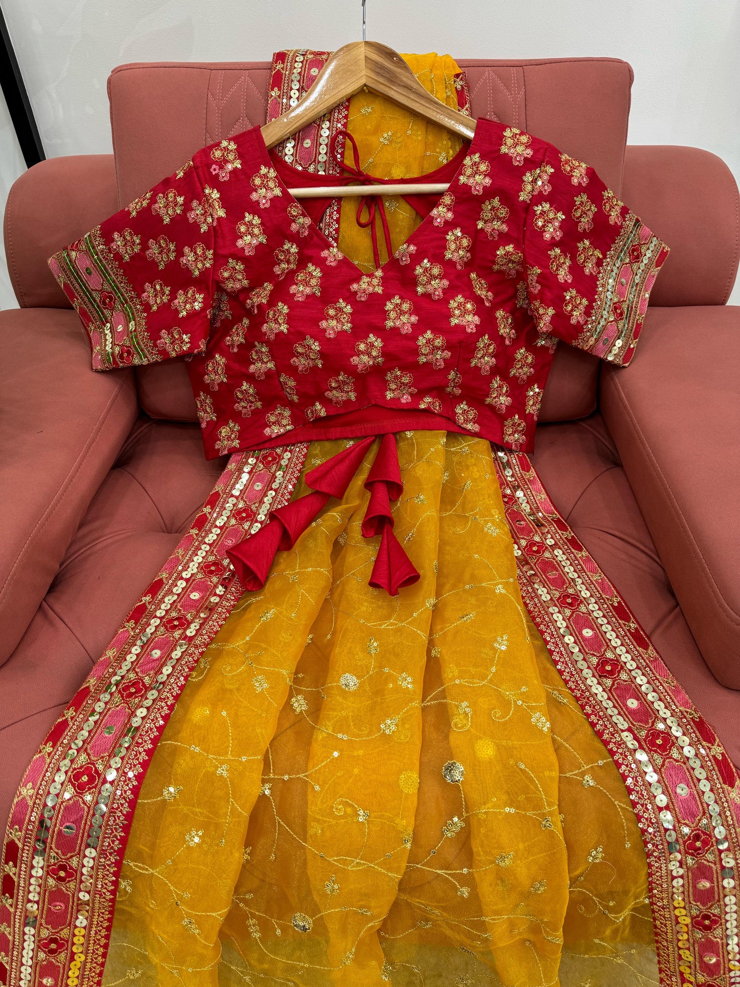 Haldi Premium Wedding Festival partywear saree with blouse
