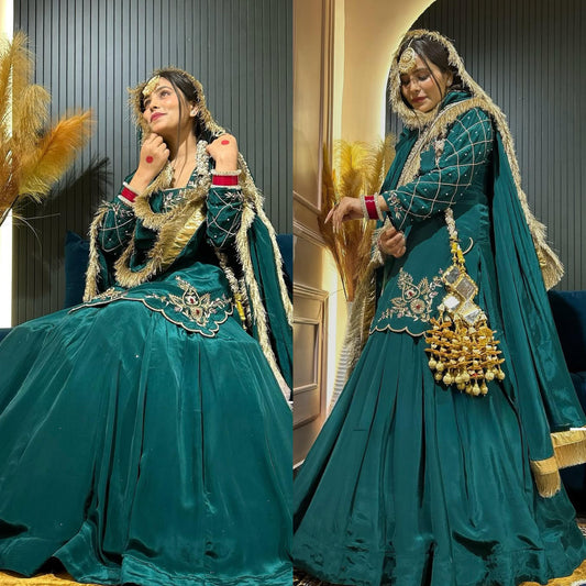 Top Lehenga with Dupatta Readymade Stitched Wedding Festival partywear Pakistani dress