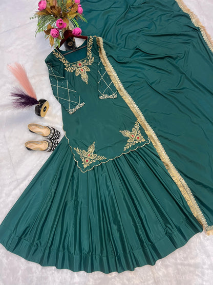 Top Lehenga with Dupatta Readymade Stitched Wedding Festival partywear Pakistani dress