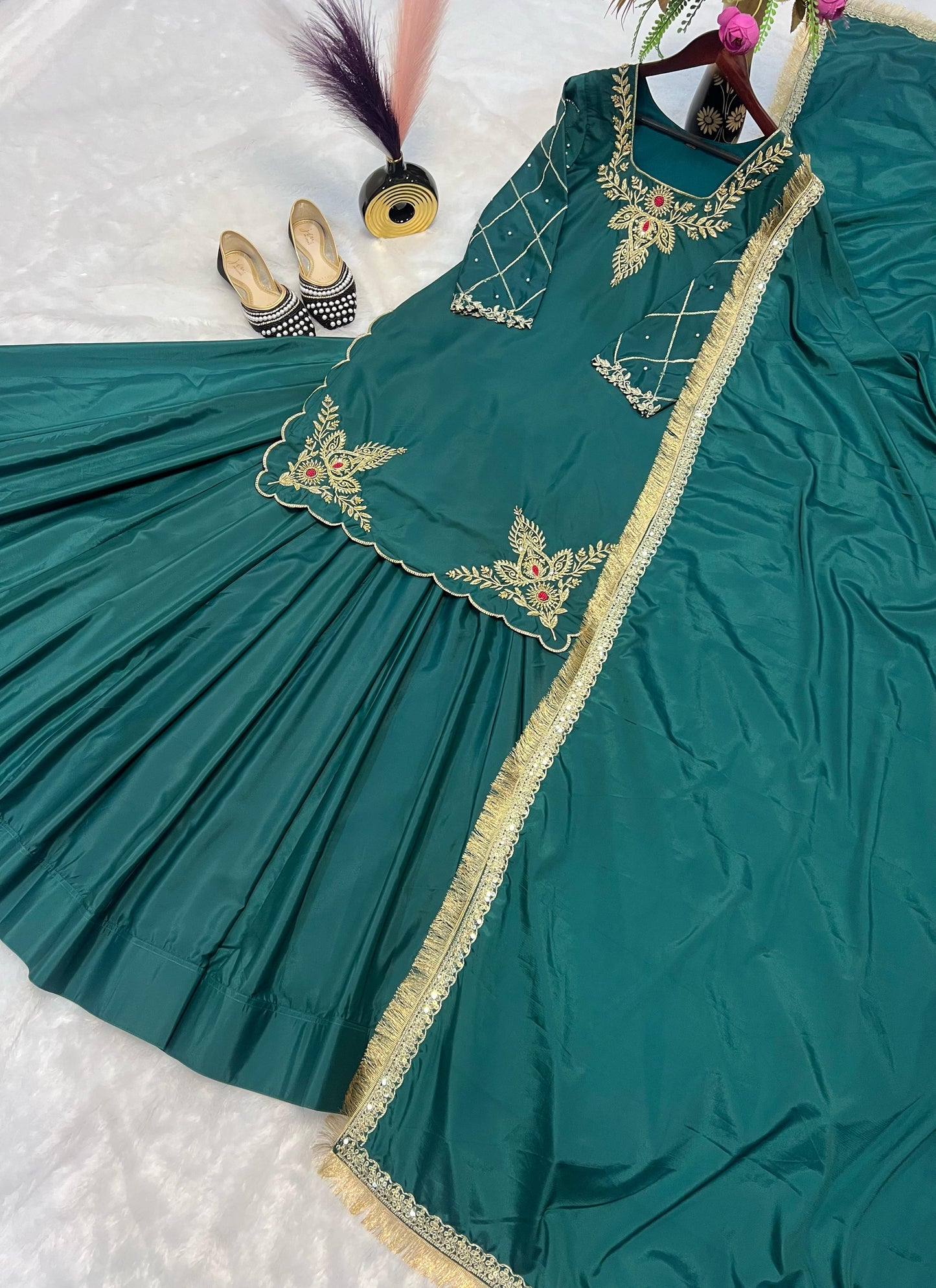 Top Lehenga with Dupatta Readymade Stitched Wedding Festival partywear Pakistani dress