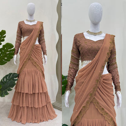 Indowestern premium Wedding Festival partywear lehenga saree