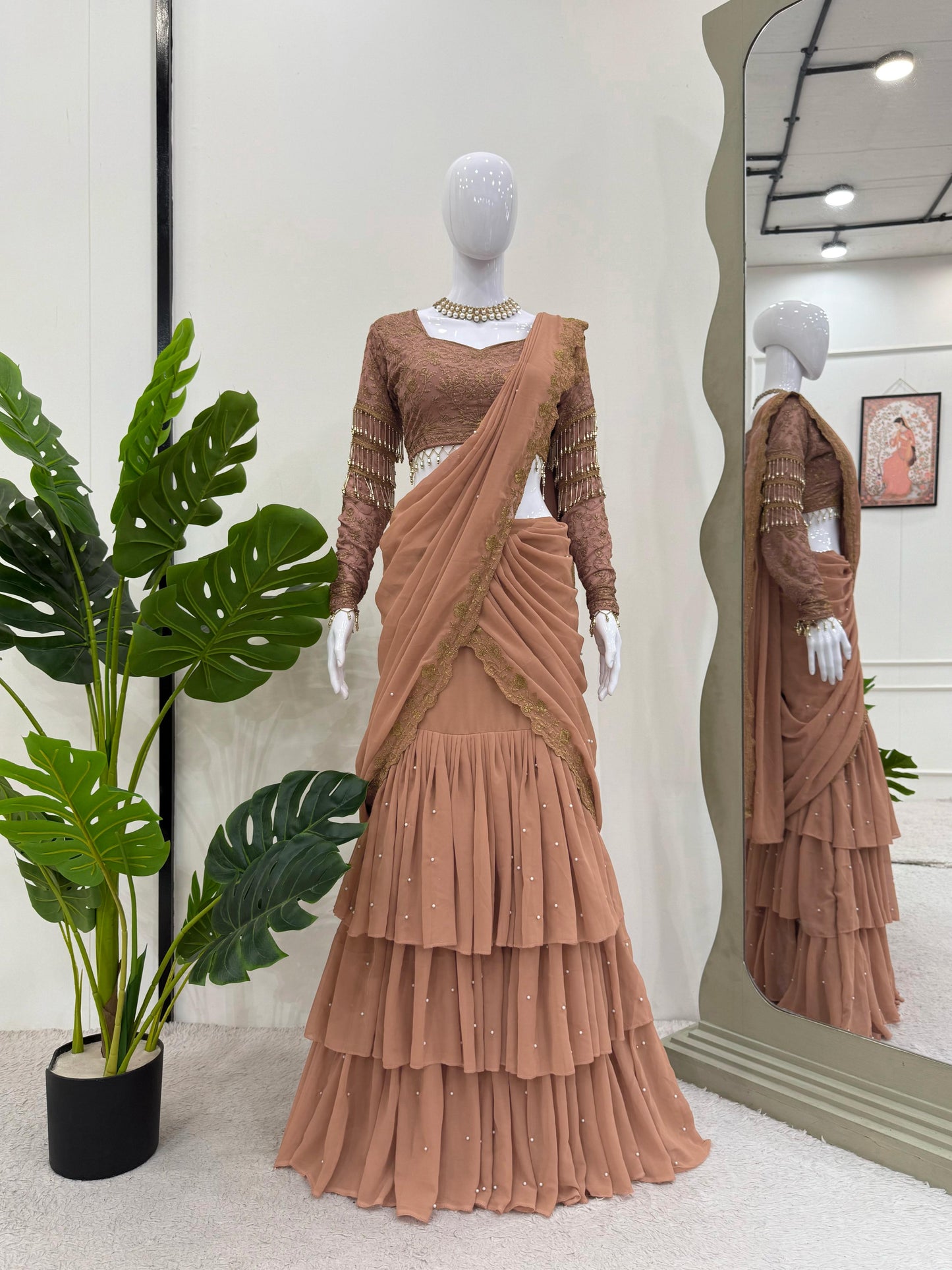 Indowestern premium Wedding Festival partywear lehenga saree