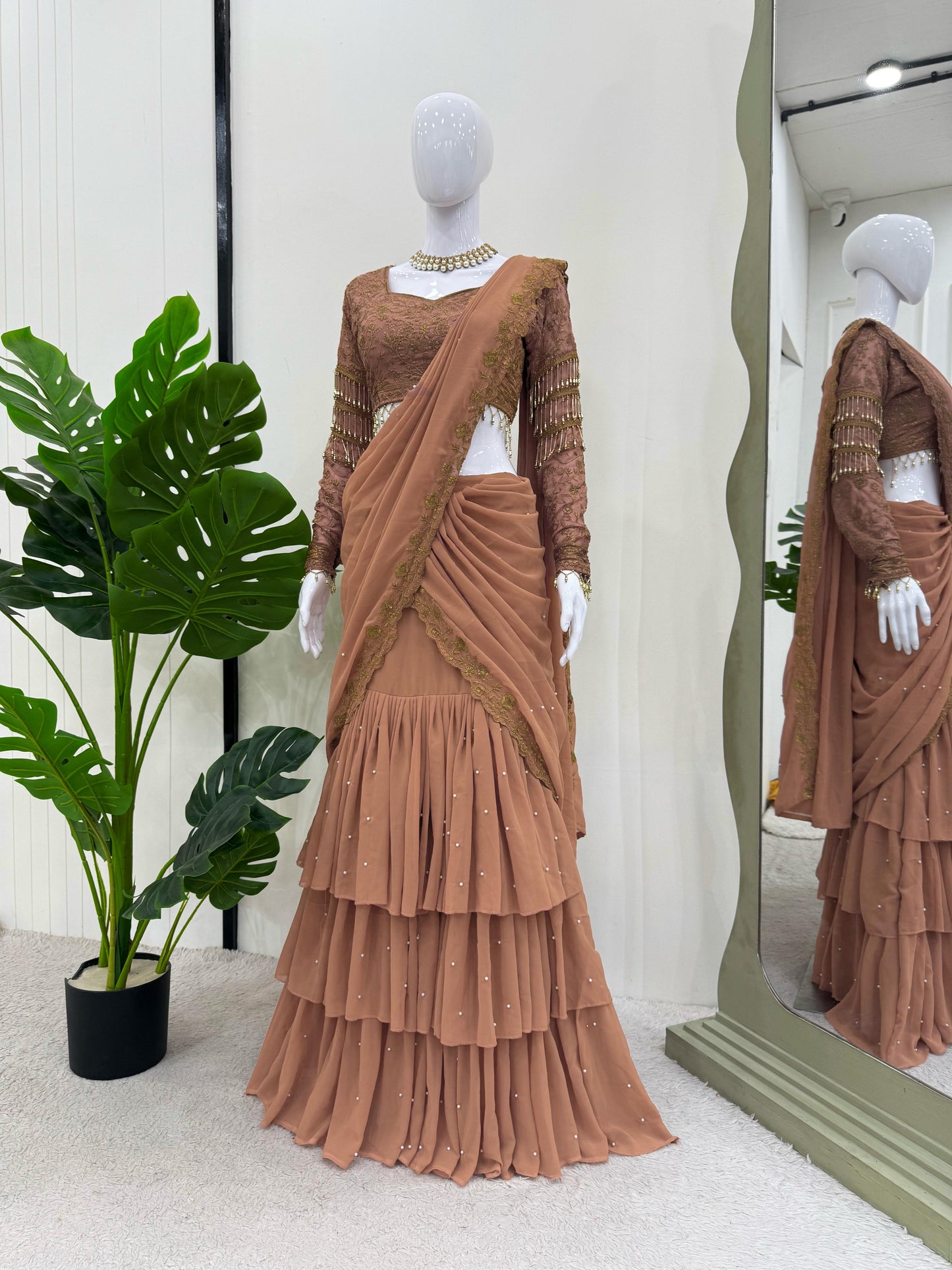 Indowestern premium Wedding Festival partywear lehenga saree