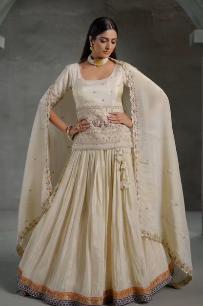 Ready To Wear premium Designer Festival wedding partywear Top Lehenga With Dupatta