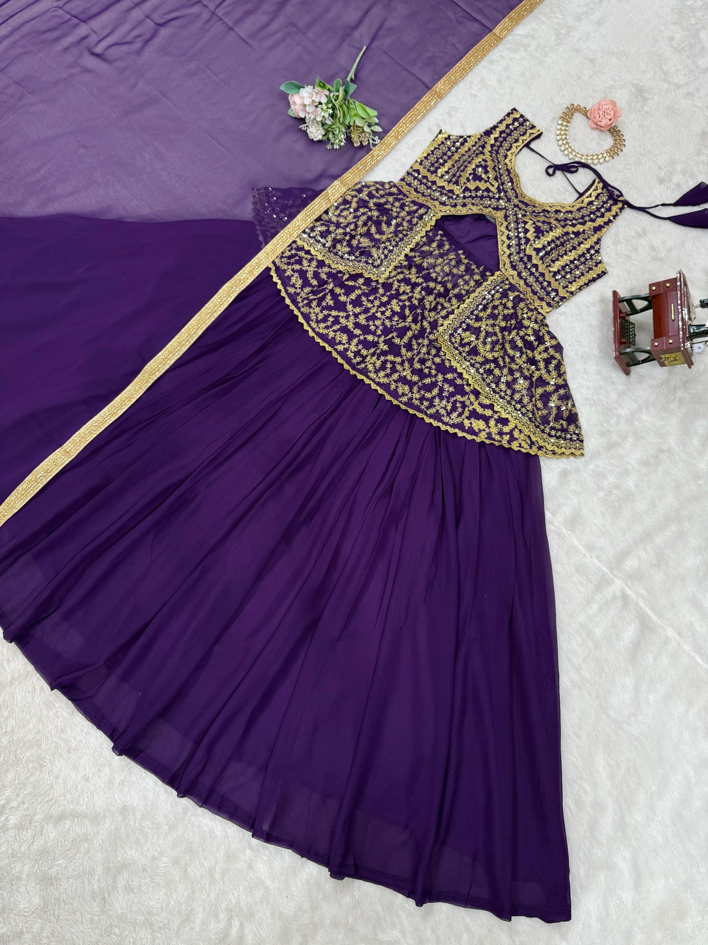 Premium Ready To Wear Wedding Festival partywear Top Lehenga With Dupatta