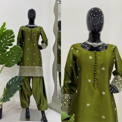 Punjabi Dhoti Salwar suit Readymade Indian wedding Festival partywear salwar kameez dress
