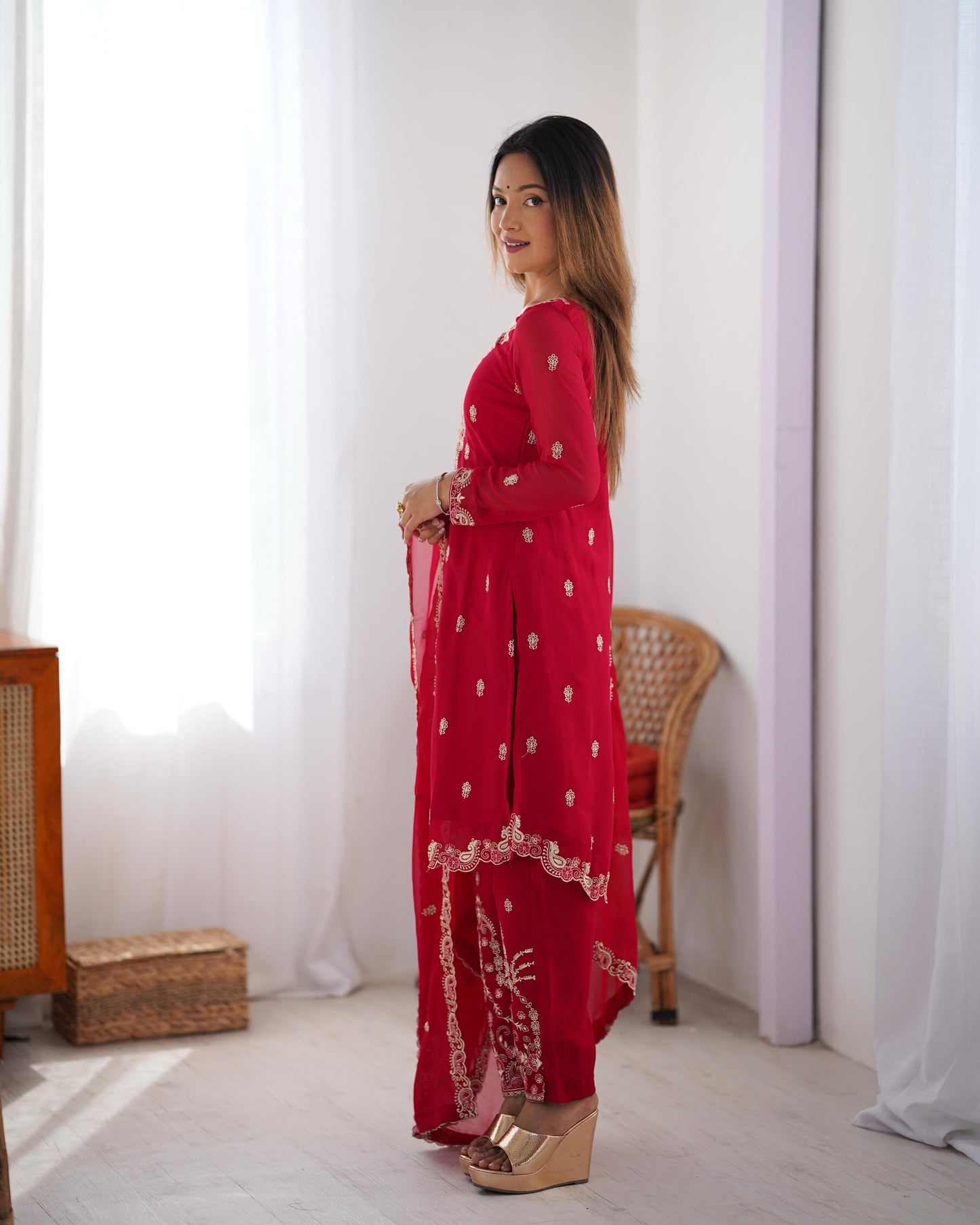 Readymade Indian Festival partywear wedding salwar kameez suit set dress