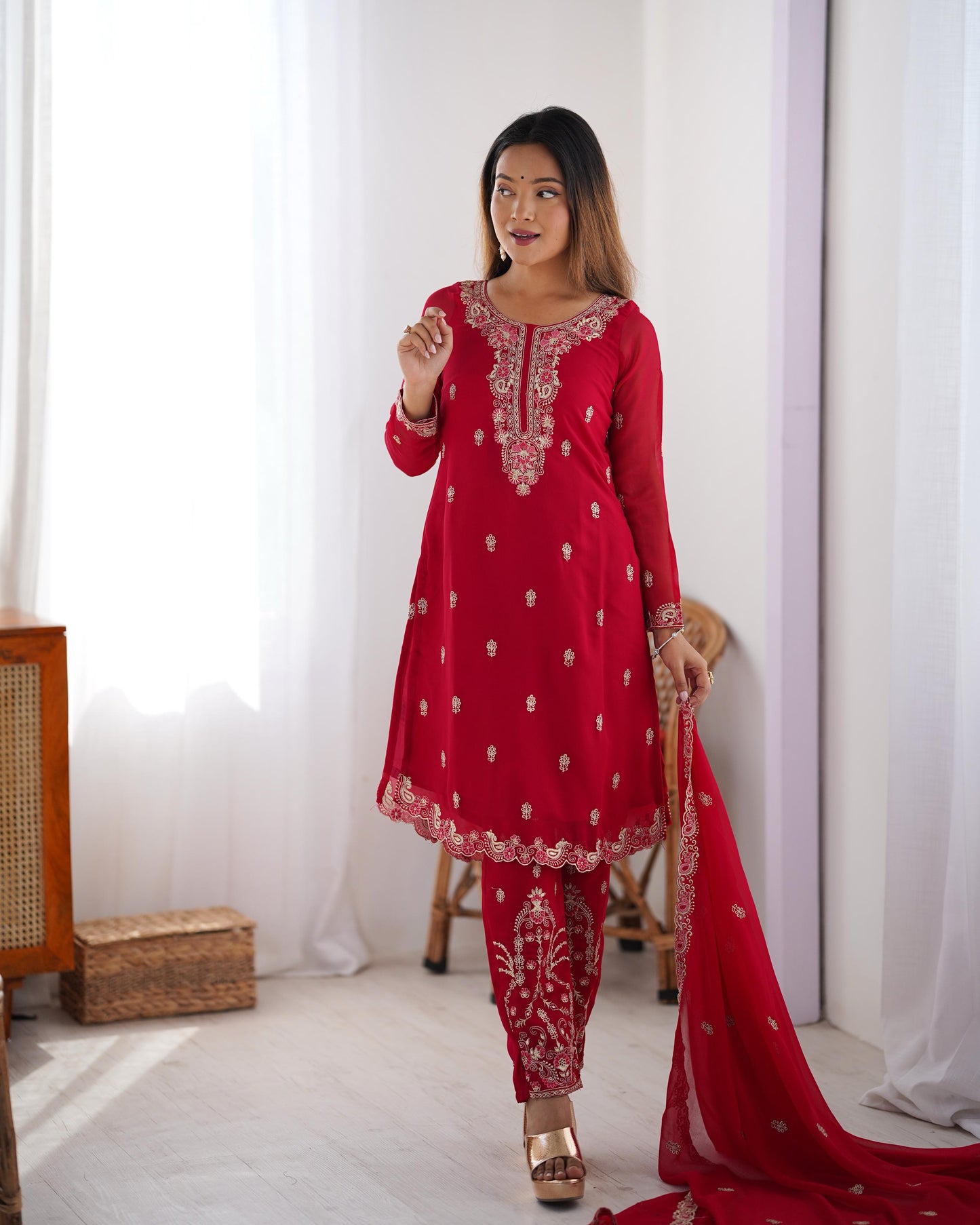 Readymade Indian Festival partywear wedding salwar kameez suit set dress